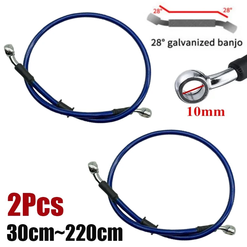 Brake Line Motorcycle - 2X 30cm-220cm 28° Motorcycle Hydraulic Brake