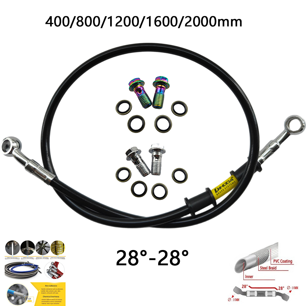 28°-28° Black Braided Stainles - Motorcycle Brake Cable review and price