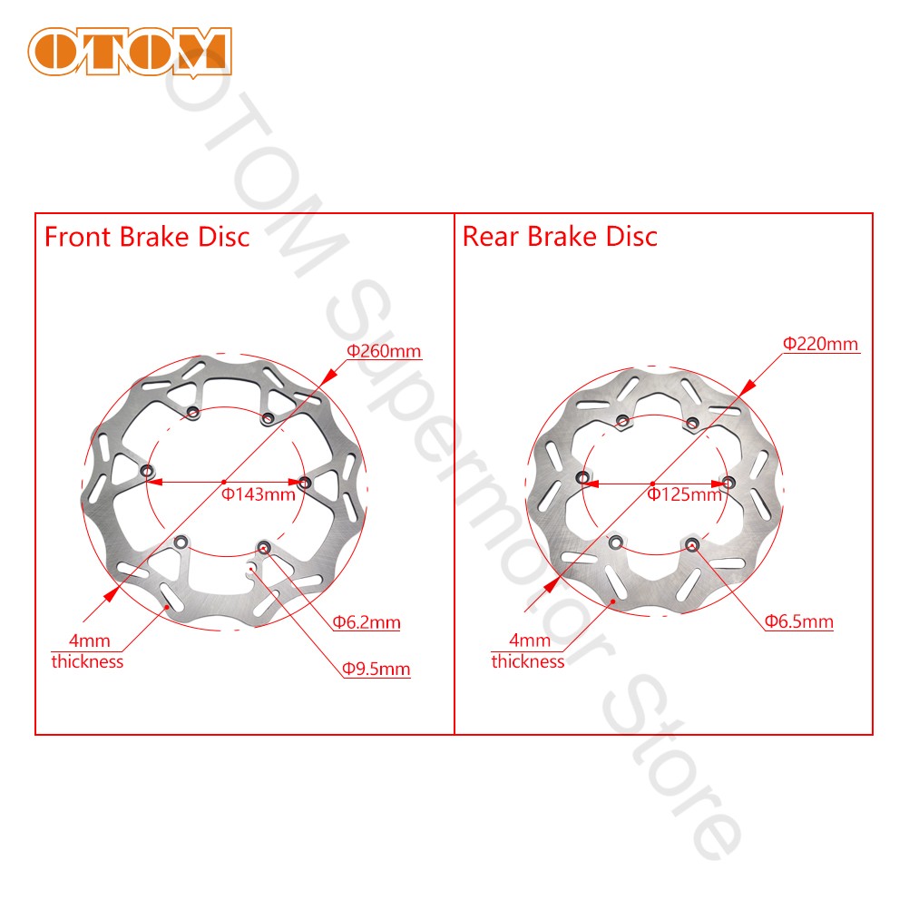 260mm 220mm Motorcycle Front R - Brake Rotor review and price